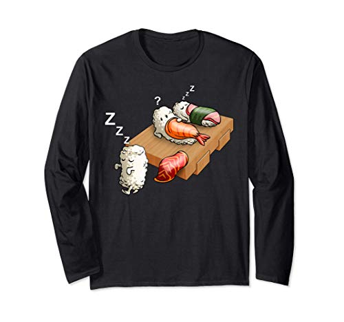 Carino Walking Sushi Kawaii Divertente giapponese Sushi Maglia a Manica