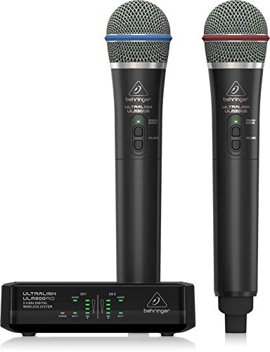 BEHRINGER ULM302 MIC - Radio de mano inalámbrico doble (2,4 GHz)