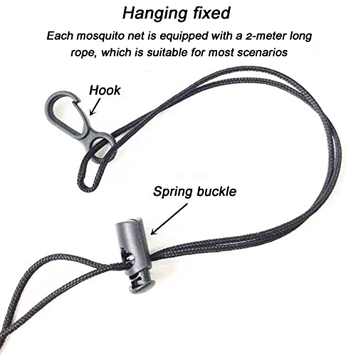 Klamboe En Insectenwerende Netten Gordijnen, Camping Beddengoed Patio, Mosquito Camping Insectennet Opvouwbaar, Compact En Lichtgewicht Voor Kamperen Vissen, Past Op Slaapzakken, Tent(Green,2.4*1.4*1.3m) - Image 3