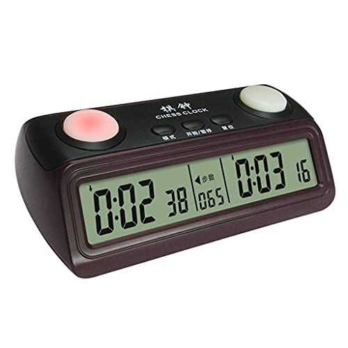 LXTIN Horloge d'échecs numérique Professionnelle Compact numérique Compte à rebours minuterie électronique Jeu de société Compteur horaire (Pas de Batterie) Cover