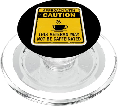PRECAUCIÓN Este Veterano Soldado no Puede ser café con PopSockets PopGrip para MagSafe