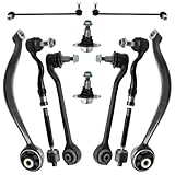 Rockplanet Front Suspension Control Arm Kit Compatible with BMW 2011-2017 X3 2015-2018 X4 F25 F26 Lower Control Arm Rearward & Forward, Ball Joints Front Sway Bar Links, Tie Rod End Assembly