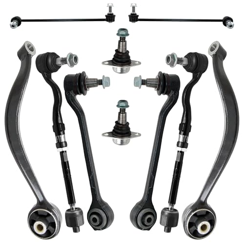 Rockplanet Front Suspension Control Arm Kit Compatible with BMW 2011-2017 X3 2015-2018 X4 F25 F26 Lower Control Arm Rearward & Forward, Ball Joints Front Sway Bar Links, Tie Rod End Assembly