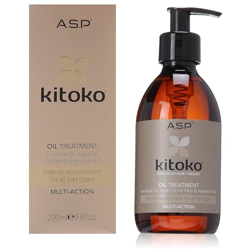 ASP Kitoko Haircare Advanced Hair Theraphy All Hair Types Oil Treatment with Karit Oil Argan Oil UV Filter & Vitamin E Intense Nourishment For All Hair Types (290ml/9.8fl.oz)