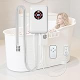 VCYEX Warmwasserbereiter Für Mobile Badewanne Erwachsene Mit Konstanter Temperaturregelung Von 30–43 °C, Für Badewanne, Eimer, WeihnachtsWhite,8.6 * 5.8 * 2.9 Inch