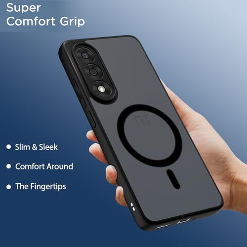 Image of Amazon Basics TPU+PC Back Cover for OnePlus Nord 5 5G Compatible with Mag-Safe Smoke Back | Shockproof Design | Hard Transparent Back Case (Black Smoke Mag-Safe)