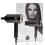 SECADOR IÓNICO para un cabello sano y suave. Los iones negativos emitidos por la turmalina integrada contrarrestan los iones positivos presentes en el cabello seco o dañado. Esto evita el encrespamiento y permite crear un look de salón de belleza con cada uso
