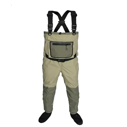 Men's and Women's Hiking Wading Pants Waterproof Waders for Outdoor Activities, Half-Length Fishing Waders Durable and Breathable Design Suitable for Hiking and Fishing Easy to Put On and Take Off(Lar