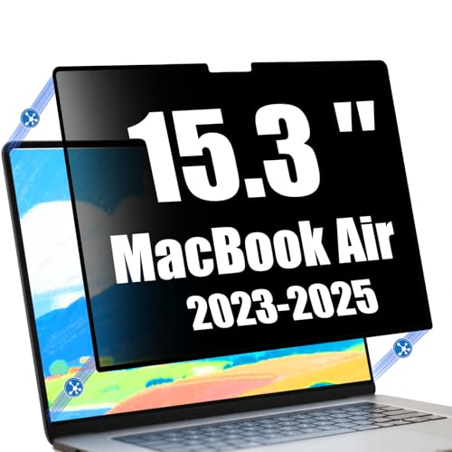 Ceydebne Privacy Screen Protector for MacBook Air 15 Inch (2023-2025, M2, M3, M4) Removable Laptop Privacy Screen Shield