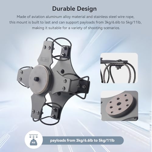 Image of Came-TV Vibration Isolator Wire Mount Shock-Absorbing for DJI RS 4 / RS 4 Pro /RS 3 / RS 3 Pro /RS 3 Mini / RS2 / RSC 2 Handheld Gimbal Stabilizer Payload up to 5kg /11lb