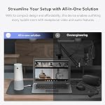Nuroum C20(2nd Gen) HD Conference Webcam, 1080P Video Conferencing Camera with Microphone and Speaker, All in One Computer Camera for Laptop, 13ft Voice Pickup, AI Noise-Cancellation, USB Plug&Play