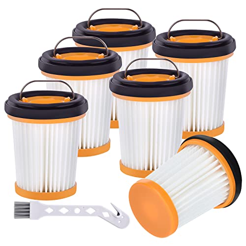 Wandvac Filter Replacement For Shark Handheld Vacuum Filters Replacement Wandvac Ion W1 S87 Cordless Wand Stick Vacuum Cleaner, Wv200, Wv201, Wv205, Wv220, Compare To Part # Xhfwv200, Pack Of 6 #TOP7