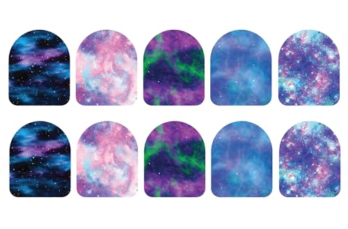 Glucomart Fabric Stickers for Omnipod | Decorative Patch for The Surface of Your Omnipod | Stickers for Omnipod | Pair with Glucomart Omnipod Overpatches | Galaxy Design (10 Count)