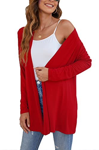 Image of Ladlop Women's Lightweight Open Front Cardigans Long Sleeve Casual Soft Drape Fall Cardigan