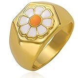 Empfindliche Gänseblümchen-Blumen-Blatt-Finger-Ring, Fit für die meisten Finger.