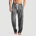 Night Pants For Men, Cotton Gradient Pajama Lightweight Soft Lounge With Pockets Sleep Pj Bottoms Joggers Y2K Fashion Orange Pjs (L, Dark Gray