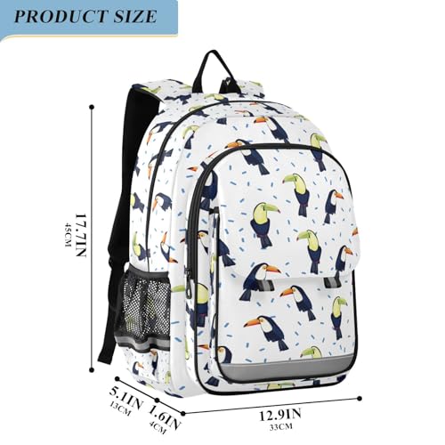 Kids Cute Toucan Backpack for Boys Girls Schoolbag Children Teens Elementary Middle School Bags Lightweight Student Bookbag2