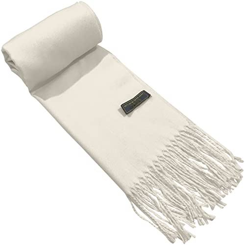 Cj Apparel MN1090 Off White Ivory Cream Mens Nepalese Solid Color Design Fashion Scarf Scarves Face/Neck Wrap Hand Made In Nepal New thumb #4
