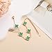 AIPPK 18K Gold Plated Clover Bracelet Set for Women Fashion Simple Four Leaf Lucky Flower Bracelets Jewelry Gifts for Women 3Pcs (Red+Green+Pink)