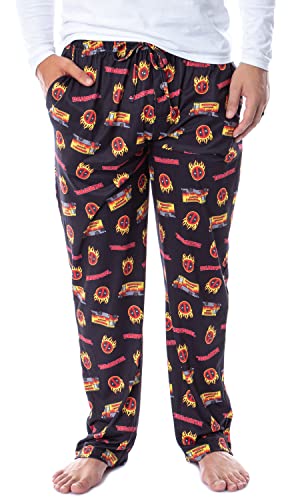 Marvel Mens' Deadpool Chimichangas Food Truck Icon Sleep Pajama Pants
