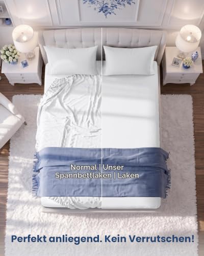 Utopia Bedding Spannbettlaken für King-Size-Bett, weiche gebürstete Mikrofaser, Tiefe Taschen, schrumpft und lichtbeständig, pflegeleicht… – Ansicht 3
