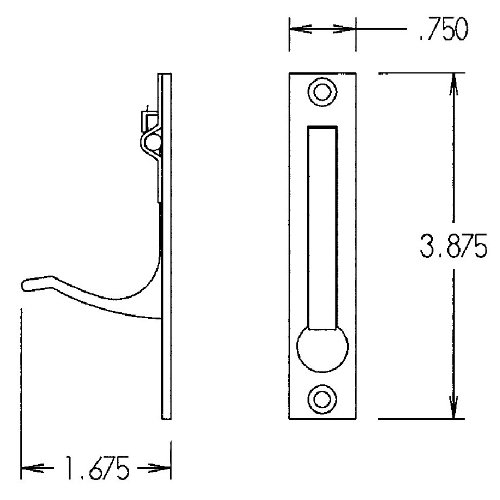 Series 2000 por FPL - Kit de herrajes para puertas pocket de latón sólido en función de paso, acabado Bronce Aceitado miniatura 4