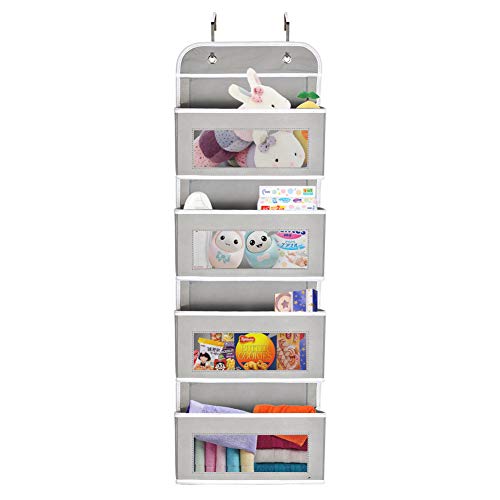 ウォールポケット 吊り下げ 4段 壁掛け収納式 小物入れ 大容量 書類 漫画 新聞紙 手紙 日常雑貨入れ 鍵