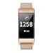 TOMALL Metal Mesh Bands for Fitbit Charge 3 Stainless Steel Replacement Wristband for Women Men (Rose Gold)