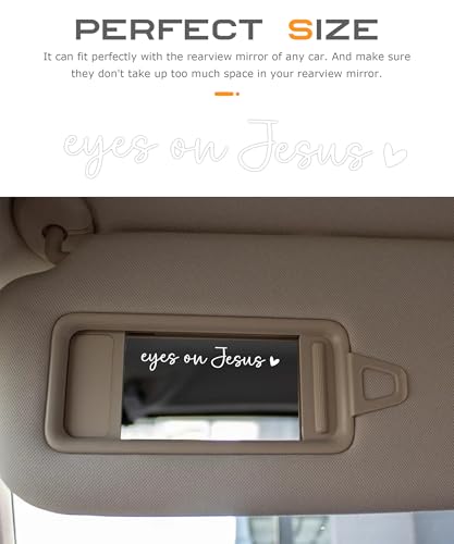 Image of SCUARI 2PCS Car Stickers,Christian Car Decals,Jesus Stickers for Cars,Car Accessories Rearview Mirror Decal,Vinyl Tumbler Affirmation Reminder Faith Religious Sticker,Fit for Most Cars (White)