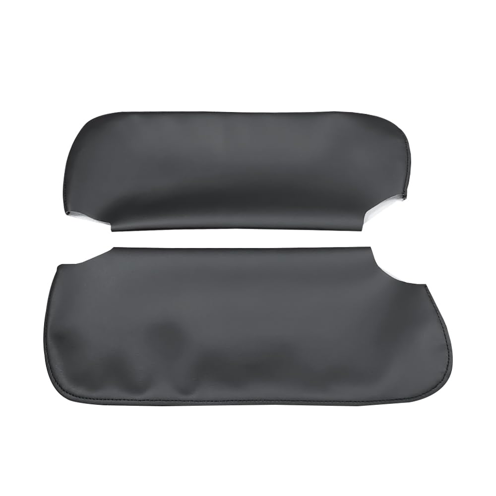 Zieichy Car Sun Visor Cover Black-Black Stitch, PU Leather Sun Visor Replacement Cover Fits for Camaro Firebird 1993 1994 1995 1996 1997 1998 1999 2000 2001 2002