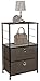 Sorbus Nightstand 2-Drawer Shelf Storage - Bedside Furniture & End Table Chest Dresser with Steel Frame, Wood Top & Easy Pull Fabric Bins for Home, Bedroom, Closets, Bathroom, Office & College Dorm