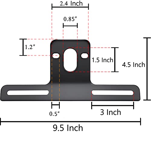 OTOW Steel Heavy Duty License Plate Holder Bracket and Light Mount for Trailers, Trucks, Cars, Certain Motorcycles with Mounting Screws, Reflective Sticker by OTOW - Image 2