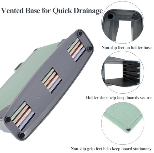 Planche à découper en plastique design et son support élégant - 8