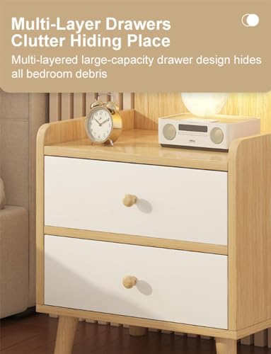 Petite table d'appoint moderne avec étagère ouverte et tiroirs - 7