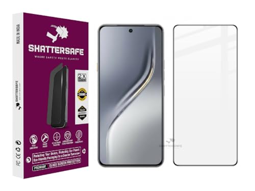 Image of Shattersafe Oleophobic Tempered Glass Screen Protector Compatible For Tecno Camon 40 Premier [Pack of 1]. Edge To Edge Full Screen Protection With Easy Installation Kit & Case Friendly Fit.