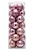 AUXO-FUN 1.57" 28ct shatterproof Christmas Balls Ornaments in 4 finishes for Christmas Tree Decoration Ball (Queen Pink)