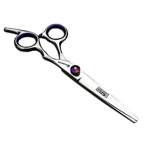 Ciseaux de coiffeur japonais en acier inoxydable 6 pouces ergonomiques couleur violet