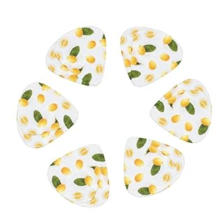Lot de 12 médiators fins et épais pour guitare basse électrique Jaune citron - Les Beatles, Paul McCartney, John Lennon, RIngo Starr, George Harrison Lot de 12 médiators fins et épais pour guitare basse électrique Jaune citron – Image 2
