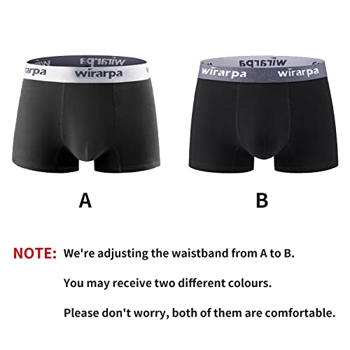 Wirarpa Mens Cotton Trunks Comfortable Stretch Short Leg Boxer Briefs Underwear Multicolor 4 Pack Small #TOP4