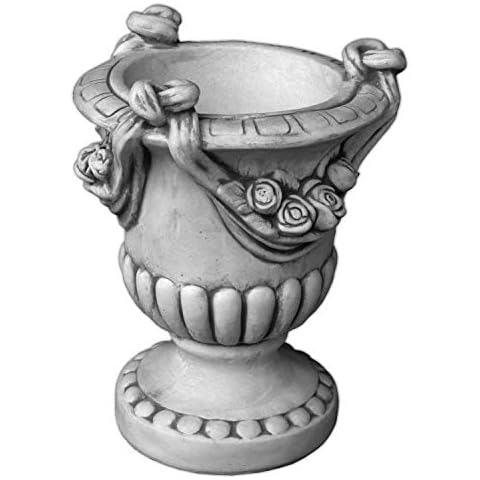 gartendekoparadies.de Großes Pflanzgefäß Motiv Rosen Planztrog Blumentopf Steinguss frostfest Cover