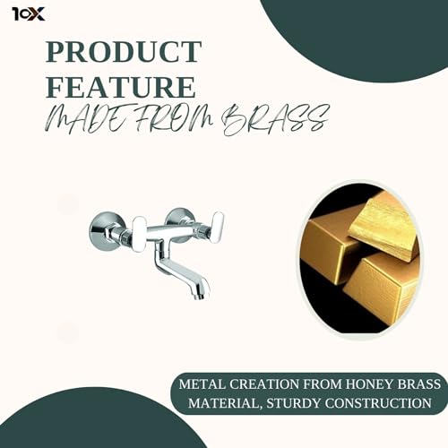 Image of 10X Brass Wall Mixer CP-9077 Non-Telephonic for Bathroom /Wall Mount Chrome Plated