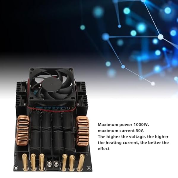 Jauarta Verwarmingsstroomvoorzieningsmodule met verwarmingsspoel ZVS 1 KW 50 A DC 12 V ~ 40 V high-performance inductie-verwarmingsmodule voor doe-het-zelvers