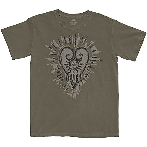 Gojira Fortitude Heart Official Tee T-Shirt Mens Unisex (Medium) Grey