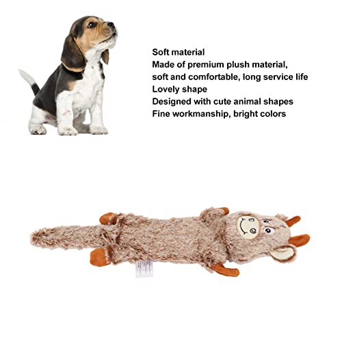 Juguete mordible sonoro para perro de peluche forma animal miniatura 3
