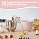 Kitchen in the box küchenmaschine, Zwei 3,5L Schüsseln, kleiner Knetmaschine, 10-Geschwindigkeits tragbarer, leichter Teigmaschine, mattes Rührmaschine mit Knethaken, Rührbesen und Schneebesen (Rosa)