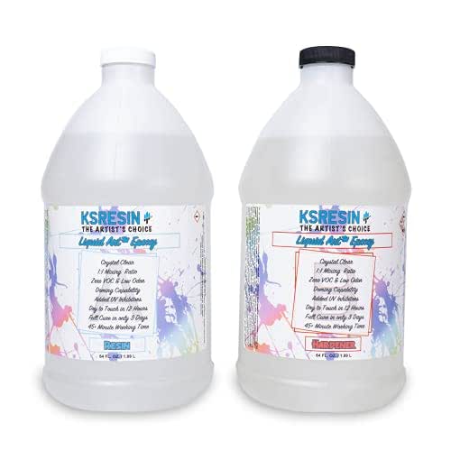 Liquid Art Clear Artist Epoxy Resin | Self-Leveling, High-Gloss, Crystal