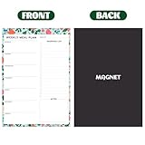 60 Sheets Weekly Meal Planner, Tear off Meal Planner and Shopping List Magnetic Shopping List Pad for Fridge Undated Fridge Notepad for Food Planning and Convenient Shopping, 7*10'' Flower Design - Image 3