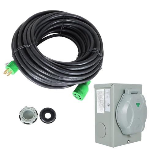 Replacement Parts for 100FT 30A RV 4-Prong Power Extension Cord + Power Inlet Box L14-30P to L14-30R Mod-H9S-19792