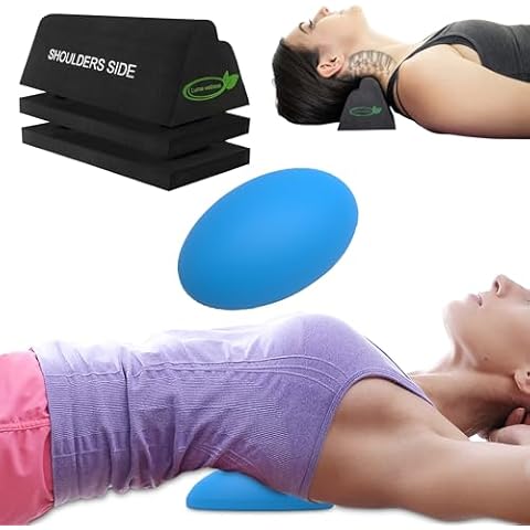 Lumia Wellness Cervical Orthotic Traction Block Neck Stretcher and Costoblock Pro Firm Thoracic Pod for Costochondritis Relief Bundle Cover