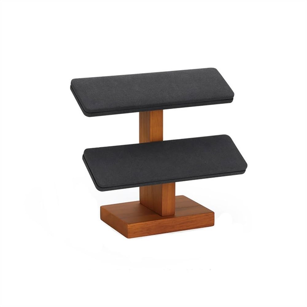 Zeng25liangOu-12 jewellery stand Trapezoidal Ladder Display Rack Bracelet Watch Jewelry Storage Placement Shelf Jewelry Props for Display and Storage(Black,Medium)
